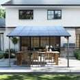 thumbnail image 3 of 10' x 12' Outdoor Pergola Gazebo – Sturdy Wall-Mounted Metal Awning with Roof.  Designed for Durability, This Spacious Heavy-Duty Gazebo is Ideal for Patios, Decks, and Backyards, 3 of 9