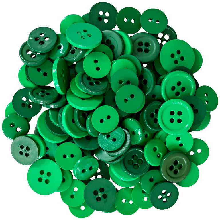  Chenkou Craft 50pcs Lots Mix Assorted Green Craft DIY Flatbacks  Resin Flat Back Buttons Scrapbooking (Green)