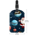 thumbnail image 6 of Square 2Pack PU Leather Christmas Santa Claus Cruise Luggage Tag with Privacy Cover and Name ID Tag for Travel Handbags Backpacks Luggage Tags, 6 of 6