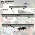 thumbnail image 4 of Portable Electric Food Hot Plate - Stainless Steel Warming Tray Dish Warmer w/ Black Glass Top - Keep Food Warm for Buffet Serving, Restaurant, Parties, Table or Countertop Use - NutriChef PKWTR40, 4 of 7