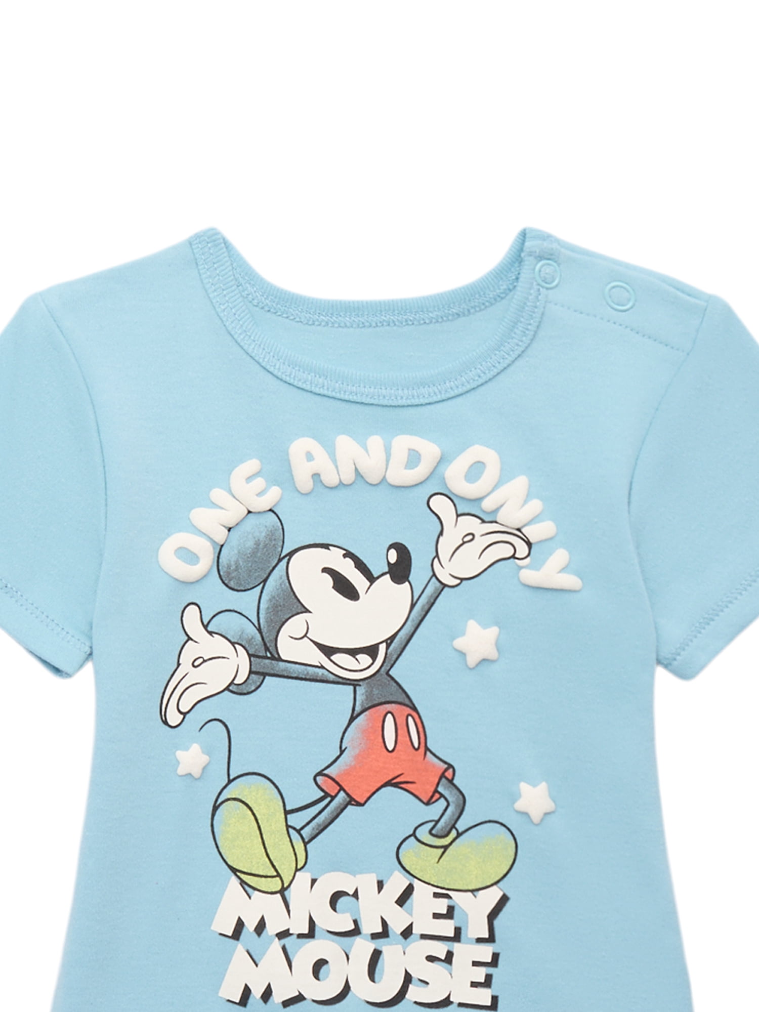 Disney Mickey Mouse Baby Bodysuits, 2-Pack, Sizes 0/3 Months-24 Months