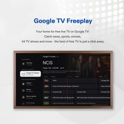 onn 55 The Fresco Art Gallery 4K UHD Google TV with Gemini, Walnut Frame and Mounting Kit