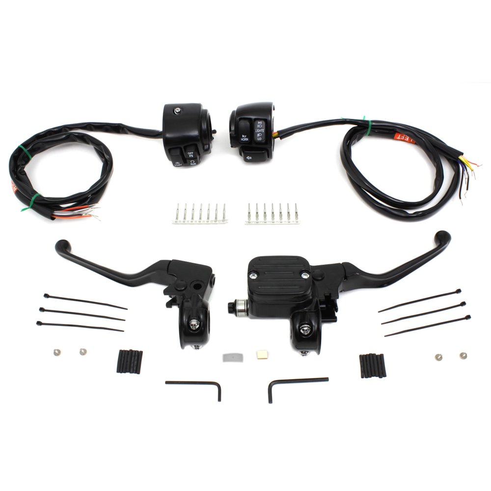 Handlebar Control Kit Black,for Harley Davidson,by VTwin