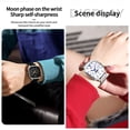 thumbnail image 5 of Explojoy Unisex Square Quartz Watch – Waterproof Ultra Slim Wristwatch, Casual Style with Date Display, 5 of 10