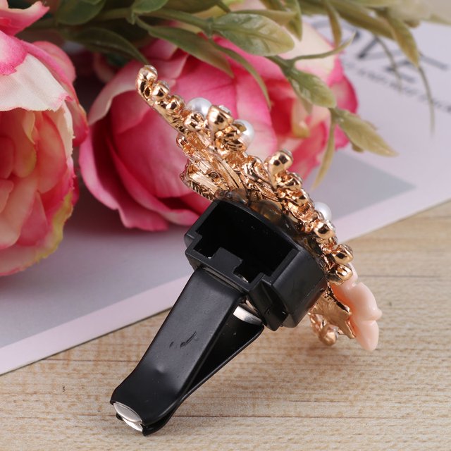 MERRYHAPY Car Scent Clip Rhinestone Branch Shape Car Adornment 1Set Office Decor Freshener