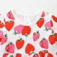 thumbnail image 5 of JUoaLXG Toddler Girls Casual Dresses Summer Short Sleeve Strawberry Print Dance Party Dress Streetwear,Pink,2-3 Years, 5 of 5
