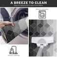 thumbnail image 6 of Black Grey Kitchen Rugs and Mats Non Skid Washable Set of 2, Ombre Geometric Grid Diamond Kitchen Mats for Floor, Modern Simple Kitchen Runner Rug Abstract Kitchen Decor, 6 of 6