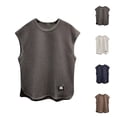 thumbnail image 1 of Sentmoon Men Tank Tops Undershirt and Sleeveless Crew Neck Summer Mens Muscle Shirt Solid Color Muscle Loose Plus Size Vest for Men Vacation for Running in Hot Weather Dark Gray XXL, 1 of 4