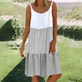 thumbnail image 1 of Ovzne Robes d'Été pour Femmes Robe pour Femme Mode Féminine Rayures Polka Imprimé Col Rond Bretelles Ajustables Robe Imprimée Liquidation, 1 of 5