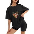 thumbnail image 2 of Women T Shirts and Men Shirt Oversized Shirts Cool Graphic Tees for Men Vintage Streetwear Sweat Casual Shirt L, 2 of 5