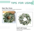 thumbnail image 6 of 24 Inch Spring Summer Ivory Floral Wreath, Lamb Ear Leaves Greenery Wreath for Front Door, Rustic Farmhouse Artificial Flower Wreath for Indoor & Outdoor Decor, 6 of 7