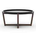 thumbnail image 3 of RST Brands Table Basse Ronde en Bois Composite Aster en Noyer et Noir, 3 of 5