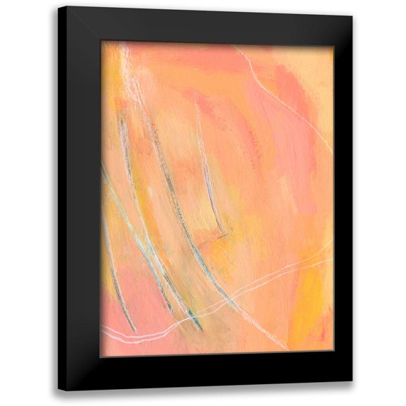 Moore, Regina 12x14 Black Modern Framed Museum Art Print Titled - Peach Bliss I