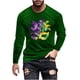 thumbnail image 4 of Ceisia Men's Mardi Gras Mask Print T-Shirt | Slim Long-Sleeve Crewneck Winter Casual Top Gift, 4 of 5