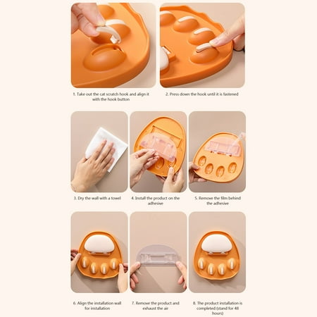 

Self-adhesive Kitchen Lid Rack Punch-Free Plastic Removable Kitchen Storage