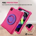thumbnail image 7 of ProCase Kids Case for iPad Air 10.9'' 5th Gen 2022 / 4th Gen 2020, iPad Pro 11 2020/2018, Shockproof Rotate Handle Fold Stand Lightweight Kids Friendly Case for iPad Air 5/4 & iPad Pro 11 –Magenta, 7 of 7