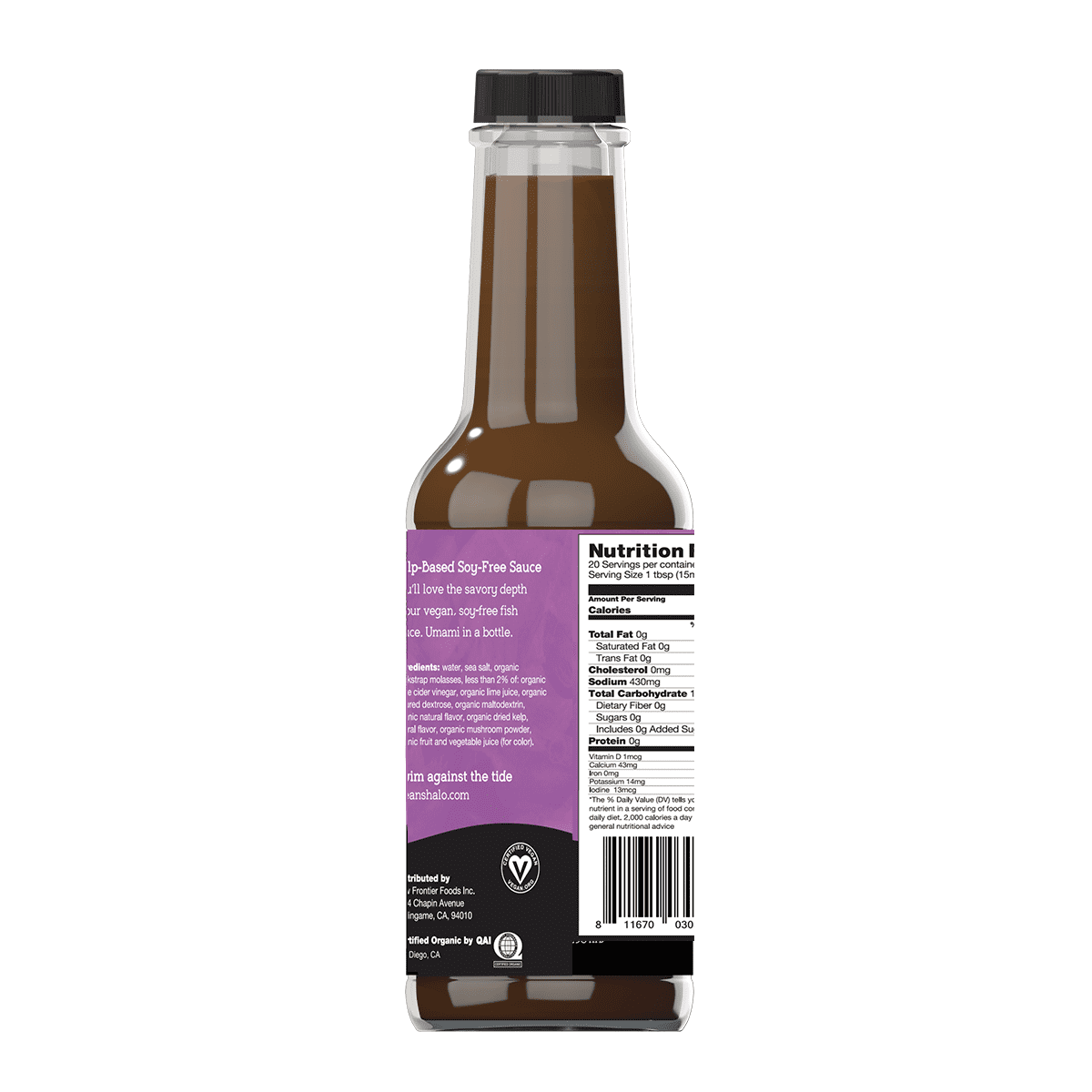 (2 pack) Ocean's Halo, Organic Fish Sauce, Soy-Free, Vegan, 10oz Bottle