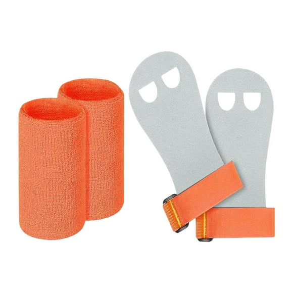 Gimnasia para niños mano con accesorios deportivos de pulsera para pull ups Protección de palma de barra de gimnasia multifuncional , Orange S Naranja
