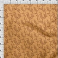 thumbnail image 4 of oneOone Viscose Jersey Dark Peach Fabric Asian Floral Block Sewing Material Print Fabric By The Yard 60 Inch Wide, 4 of 4