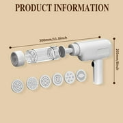 Electric Pasta Makers Handheld Automatic Homemade Ramen Maker Machine with 6 Adjustable Noodle Style(White)