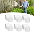 thumbnail image 4 of Pvc Pipe Fittings Pvc Pipe Fittings 90 Degree Elbow Pipe Fitting Adapter Water Pipe Joints Plastic Pipe Fittings 12Pcs PVC Pipe Fittings 90 Degree Elbow Adapter 2 Way Plastic Water, 4 of 8