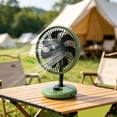 thumbnail image 4 of Leeye Retro USB Desk Fan, Vintage Style Portable Fan with Adjustable Wind Speed, Quiet Personal Fan for Home Office Desktop, Compact Lightweight Design, A, One Size,, 4 of 5