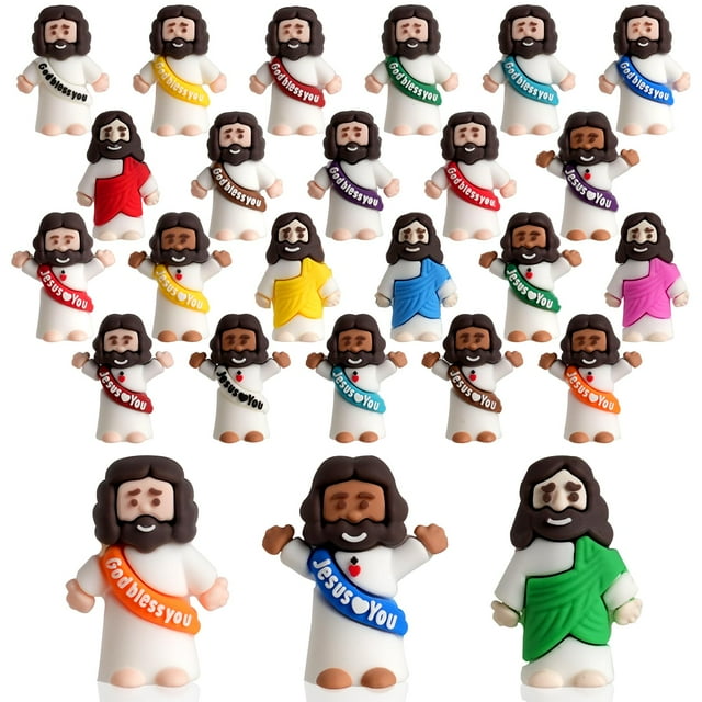 Minifiguras de Jesús Puppet AMZFAVOR, 50 unidades, multicolor, PVC