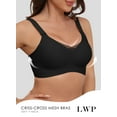 thumbnail image 3 of LWP Lace V Mesh Wireless Seamless Bras Soft Support Full Coverage No Underwire Everyday Bra, 3 of 6
