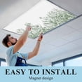 thumbnail image 6 of Wildflower Leaf Fluorescent Light Covers, Green Floral Botanical White Watercolor Magnetic Light Covers for Ceiling Lights, Fluorescent Ceiling Shade Filters for Classroom Bedroom Office 4x2Ft x 4PCS, 6 of 8
