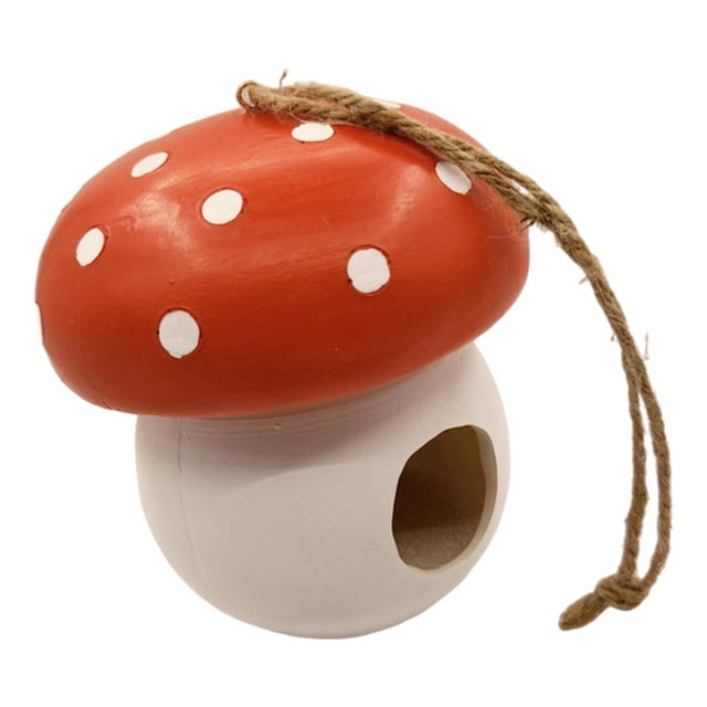 Hongo nido de pájaro decorativo de colgar decoración para patio balcón Zulema Casa de pájaros