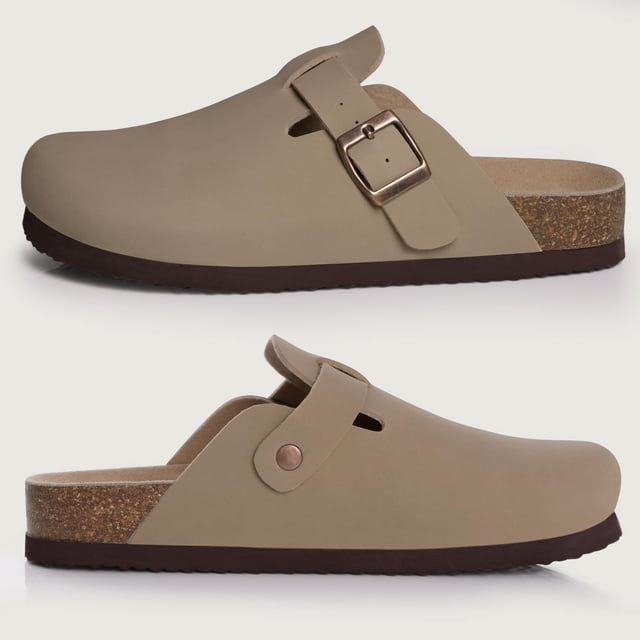Litfun Sabots Classiques en Liège pour Femmes Hommes Mules à Semelle en Liège pour Hommes Pantoufles de Plage Confort à Enfiler Chaussures « Potato » Sandales de Soirée