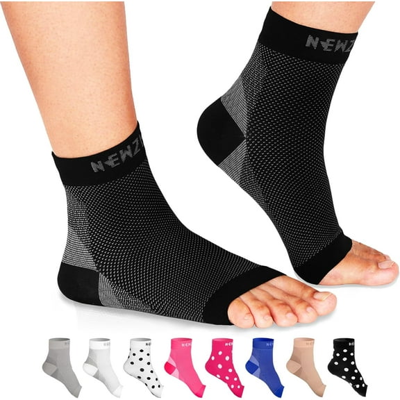 Newzill No-Slip Compression Ankle Sleeves with Arch Support, Relieves Plantar Fasciitis, Enhances Circulation