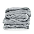 thumbnail image 3 of Clara Clark  Ultra Plush Thick Reversible Microfiber Heavy Blanket - Raschel Imitation Mink Blanket Silver Full - 55x82 Solid Color, 3 of 5
