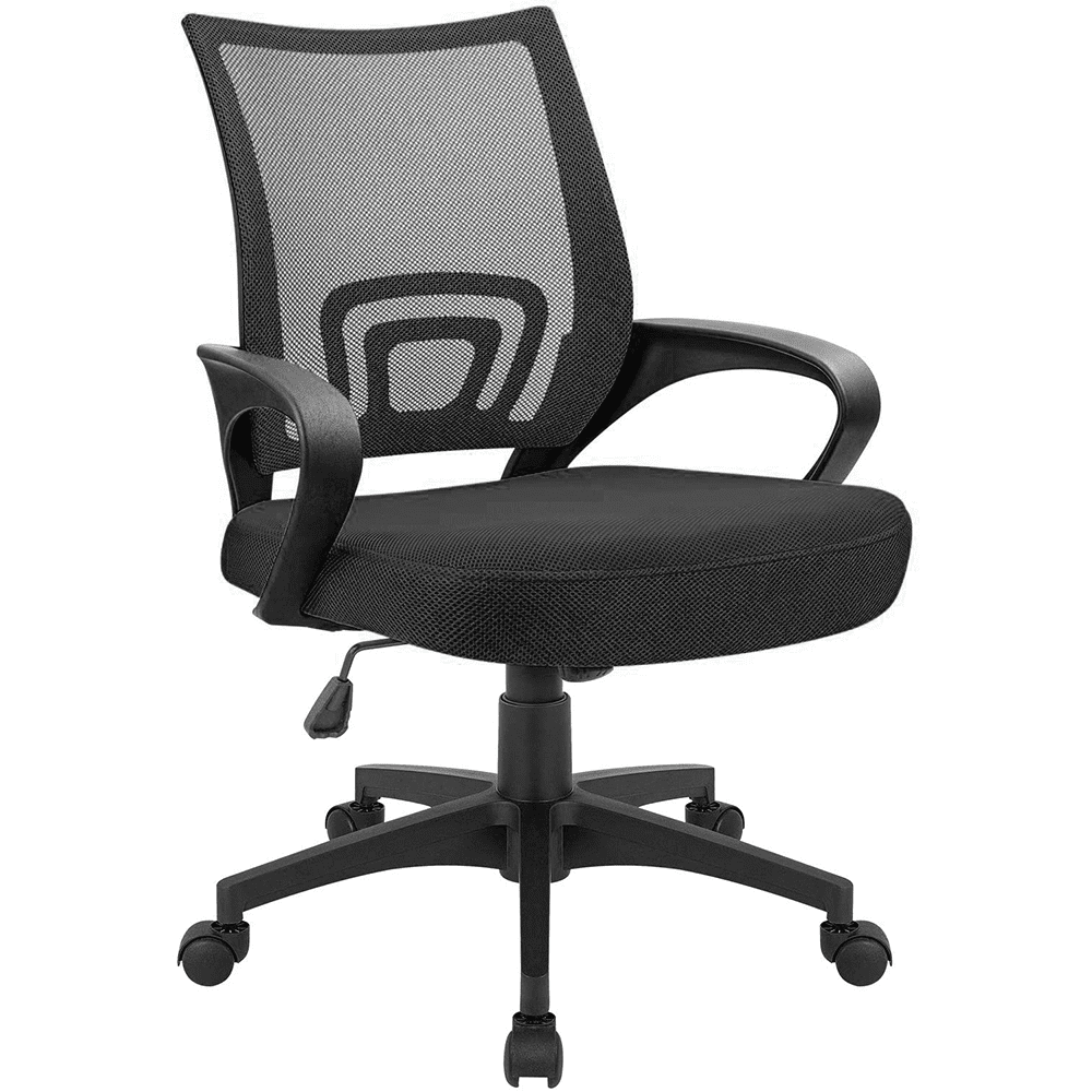 Ergonomic Mesh Office Chair With Suspension Mesh Seat And Flip-up Arms