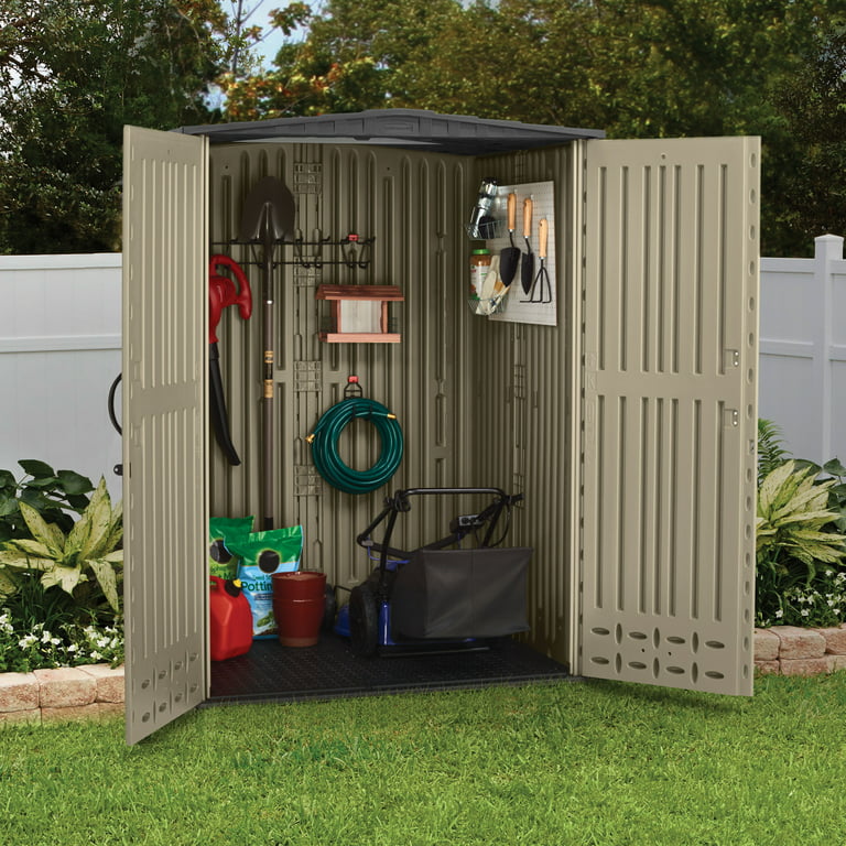 Rubbermaid 5-4 RBM Roughneck Shed in Brown | 1893230