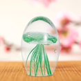 thumbnail image 5 of Jellyfish Figurine Desktop Decoration Centerpiece Hand Blown Desk green, 5 of 8