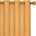 thumbnail image 5 of Deconovo Silver Printed Blackout Curtains - 2 Panels, Wave Dots Pattern, Grommet Top, 52"x72", Thermal Insulated Drapes for Bedroom & Living Room, Orange Flame, 5 of 7
