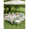 thumbnail image 4 of Outdoor Tablecloths with Umbrella Hole & Zipper, Spring Flowers 54x80 Inch Tablecloth Rectangle, Retro Boho Botanical Florals Butterfly Waterproof Table Cloth, Patio/Pool/Picnic Table Covers, 4 of 8