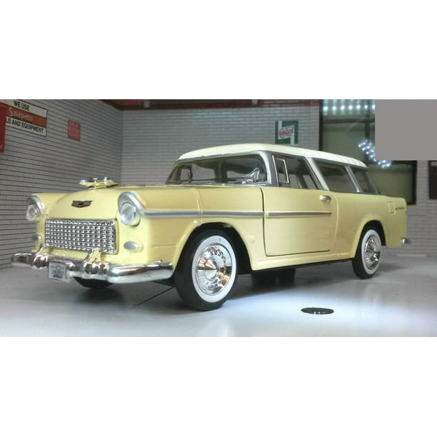 Motor de coche fundido a presión Max 1955 Chevrolet Nomad escala 1/24