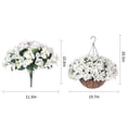 thumbnail image 3 of 2 Set Artificial Red Geranium Hanging Basket - UV Resistant Outdoor Flowers for Patio, Front Porch, Garden, Christmas & Home Decor, 3 of 8