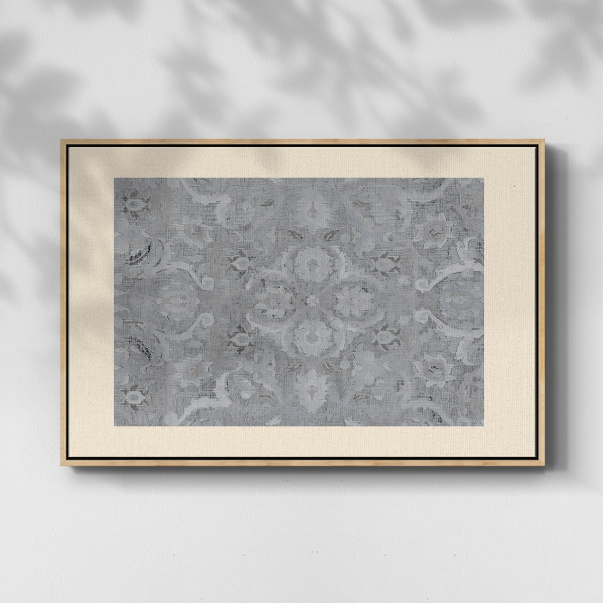 Vintage Abstract Print-I Framed in Natural Wood Wood Gallery Wrapped Canvas 17 in. x 25 in.