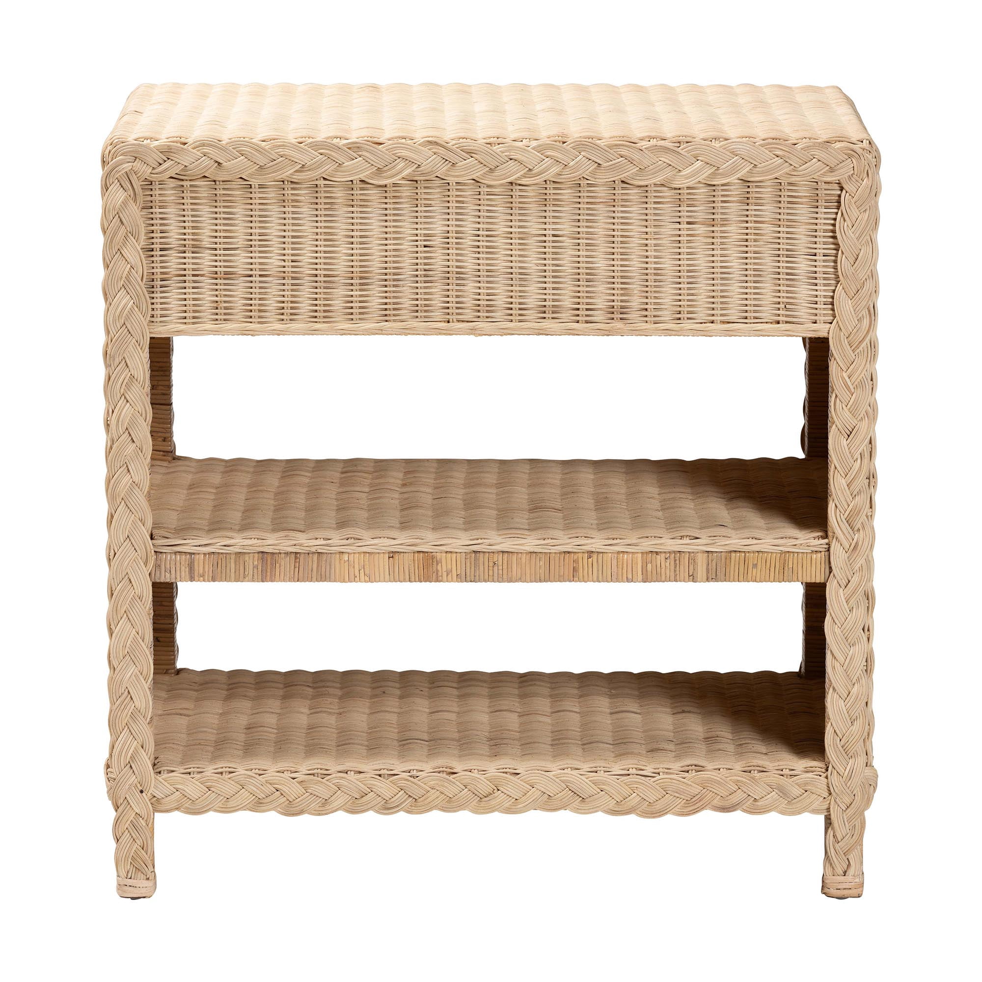 bali & pari Lanica Japandi Console Table, Pale brown