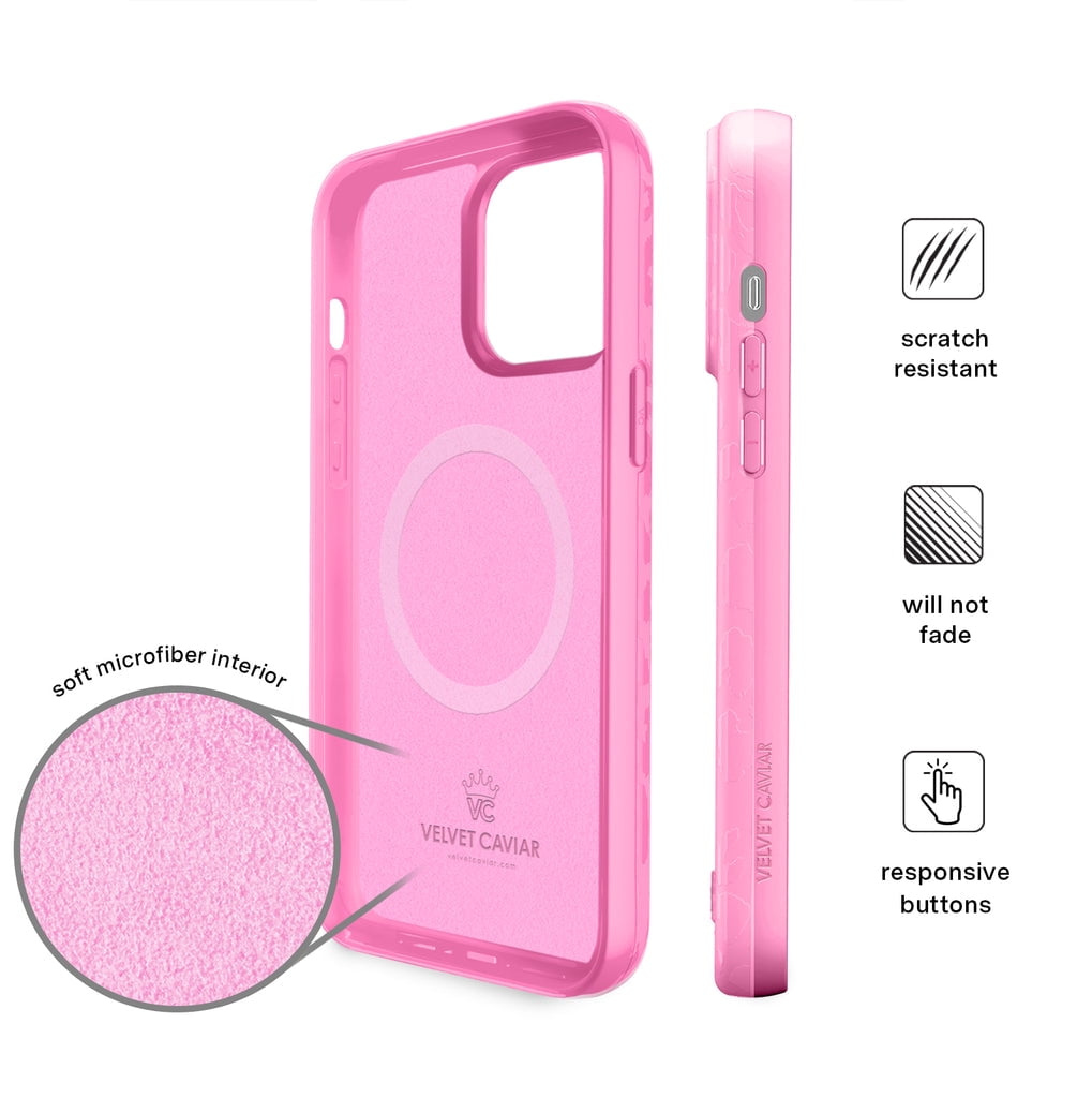 Velvet Caviar iPhone 15 Plus Case MagSafe Compatible - Cute Protective Phone Cases for Women - Hot Pink Leopard