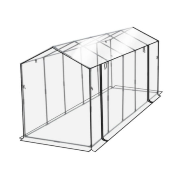 Mini invernadero portátil DYNWAVEMX carpa transparente para jardín cubierta para plantas 300cmx120cmx100cm
