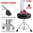 thumbnail image 4 of CHROME 2020 PRO Universal Drum Chair Round Padded Seat Throne Stool Stand, 4 of 12