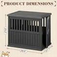 thumbnail image 5 of Bifanuo Dog Crate, Decorative Plastic Kennel with Locking Latch for Small to Medium Breeds, Indoor, Black, 5 of 9