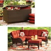 Better Homes and Gardens Lake Island Sectional Sofa and Deck Box Value Bundle