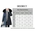 thumbnail image 6 of Women's Mid-length Waist-fitted Thick Warm Coat with Large Fur Collar Jacket Parka, 6 of 6