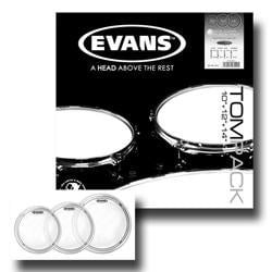 Evans Genera EC2 Clear Tom/Snare Heads 6"-16" Free Express Delivery 