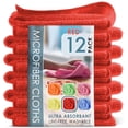 thumbnail image 1 of fuzhong-Microfiber Cleaning Cloth, Reusable Microfiber Towels for Cars 12 Pack Washcloths, Red Cleaning Rags, Microfiber Cloth Rags for Cleaning, Lint Free Cloth 12\u201dx12\u201d V-HH-Cloth-M-12-Red, 1 of 4